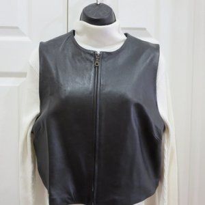 Stonebridge Black Leather Vest - Size 10